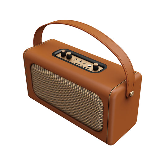RS-BK3345 Vintage Leather-Style Portable Bluetooth Speaker