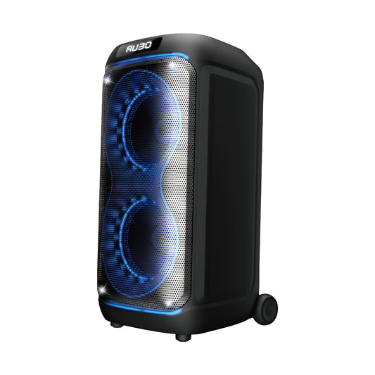 RS-BS288 Dual 8" Portable Party Speaker with LED Lighting & TWS