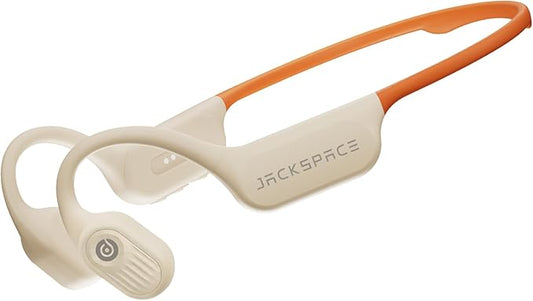 JACKSPACE IP68 Waterproof Bone Conduction Headphones, Bluetooth 6.0, Swimming & Sports, Green