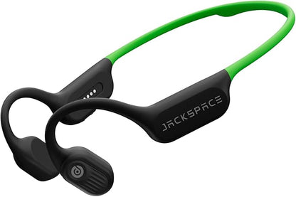 JACKSPACE IP68 Waterproof Bone Conduction Headphones, Bluetooth 6.0, Swimming & Sports, Green