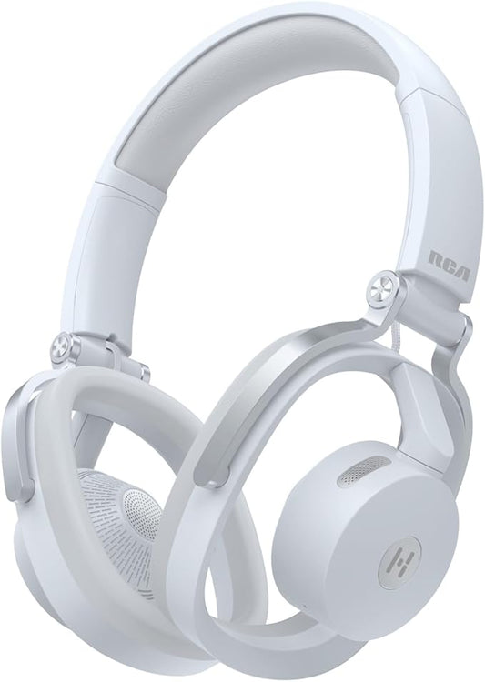 RCA Bluetooth Headphones Over Ear, 40 Hours Playtime Wireless Headphones with Microphone, Foldable Lightweight Headset,Ultra-Lightweight Comfort, Powerful and Balanced Sound for Phone PC/Travel