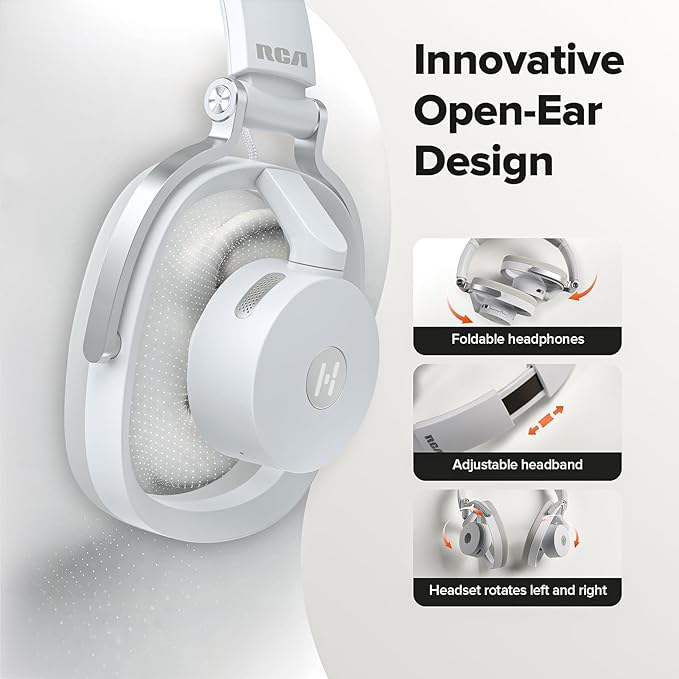 RCA Bluetooth Over-Ear Headphones, 40H Playtime