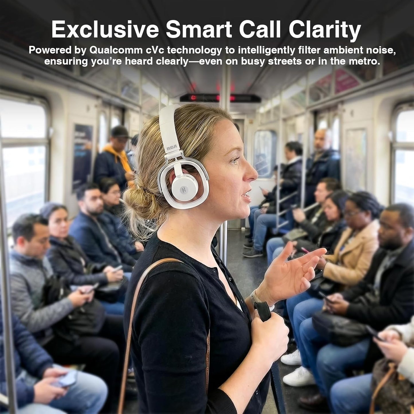 RCA Bluetooth Over-Ear Headphones, 40H Playtime