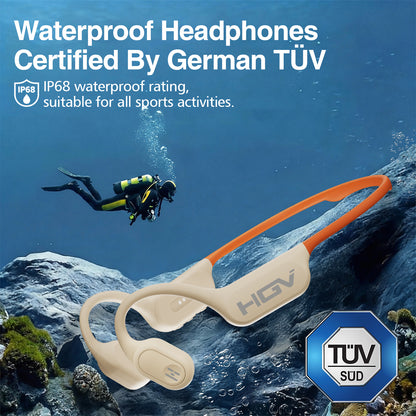 Open-Ear Bone Conduction Headphones for Swimming & Running