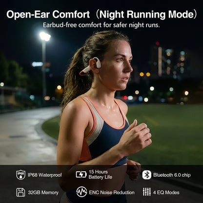 Open-Ear Bone Conduction Headphones for Swimming & Running